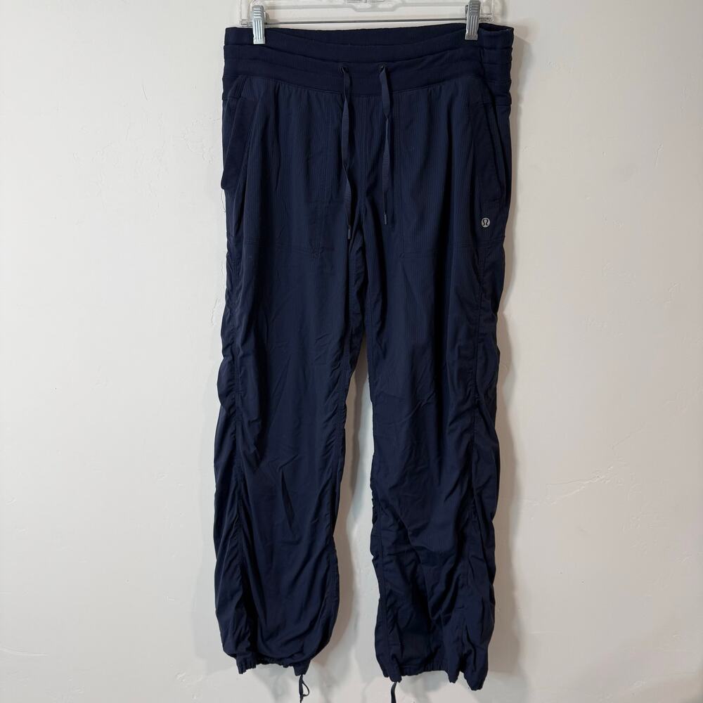 Lululemon Women's Dance Studio Pants Lined Straight Leg Navy Blue 10